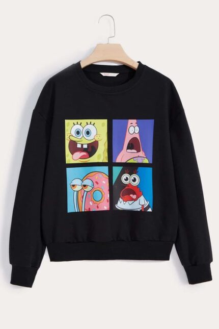 Sünger Bob Baskılı Çocuk Sweat